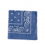 Carré foulard bandana coton bleu jean 55 x 55