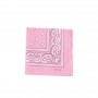 Carré foulard bandana coton rose 55 x 55