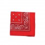Carré foulard bandana coton rouge 55 x 55