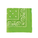 Carré foulard bandana coton vert 55 x 55