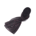 Écharpe noir fuchsia imprimé fluo 50 x 180