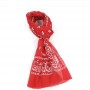 Écharpe rouge coton bandana 70 x 180