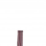 Écharpe rouge rayée maille acrylique + franges 20 x 197