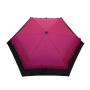 Parapluie pliant femme automatique froufrou fuchsia et noir