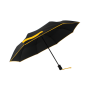 Parapluie pliant femme automatique noir petite bordure jaune