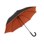 Parapluie droit mixte automatique noir et orange