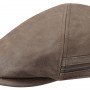 Casquette plate Redding Stetson cuir marron + protège-oreilles rabattables en polaire