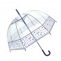 Parapluie cloche femme transparent marine