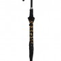 Parapluie droit femme automatique New rayure léopard haut noir