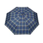 Parapluie pliant écossais fond bleu femme automatique