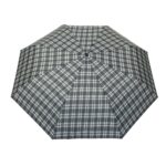 Parapluie pliant écossais fond gris femme automatique
