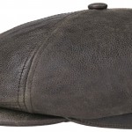 Casquette plate Oregon Cowhide Stetson cuir marron
