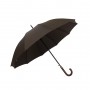 Parapluie droit homme automatique marron poignée en bois housse de protection