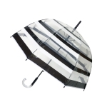 Parapluie cloche rayures femme automatique transparent