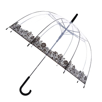 Parapluie cloche femme transparent dentelle