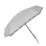 Parapluie pliant I love rain gris femme automatique