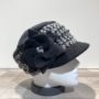 Casquette cubaine noir-gris élastiquée doublure polaire