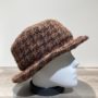 Chapeau bob marron-beige doublé