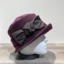 Chapeau cloche violet doublure polaire