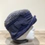 Chapeau cloche marine-gris doublure polaire