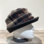Chapeau cloche noir-beige doublure polaire