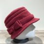 Chapeau cloche polaire bordeaux doublé