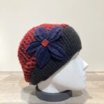 Bonnet rouge et noir doublure polaire
