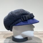 Casquette gavroche bi teinte bleu élastiquée doublure polaire