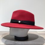 Chapeau feutre laine rouge