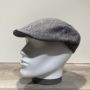 Casquette soie noir-gris clair doublée