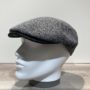 Casquette laine vierge noir chiné doublée