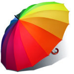 Parapluie droit golf mixte multicolore