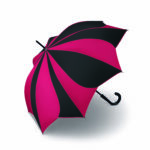 Parapluie droit mixte automatique Sunflower Pierre Cardin rouge et noir