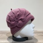 Bonnet laine bouillie vieux rose