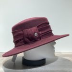 Chapeau bord moyen feutre laine bordeaux