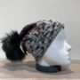 Bonnet bordeaux doublé avec pompon