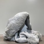 Capuche écharpe polaire et fourrure gris