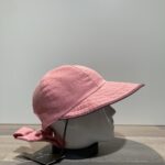 Casquette grande visière rose ajustable doublée