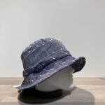 Chapeau bob lin bleu doublé