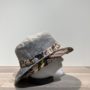 Chapeau bob lin gris jungle doublé