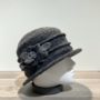 Chapeau cloche gris foncé doublure polaire