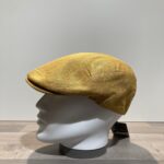 Casquette lin moutarde doublée