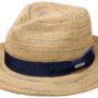 Chapeau Raphia Crochet Traveller Dan Stetson nature-bleu