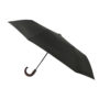 Parapluie pliant homme automatique noir poignée en bois