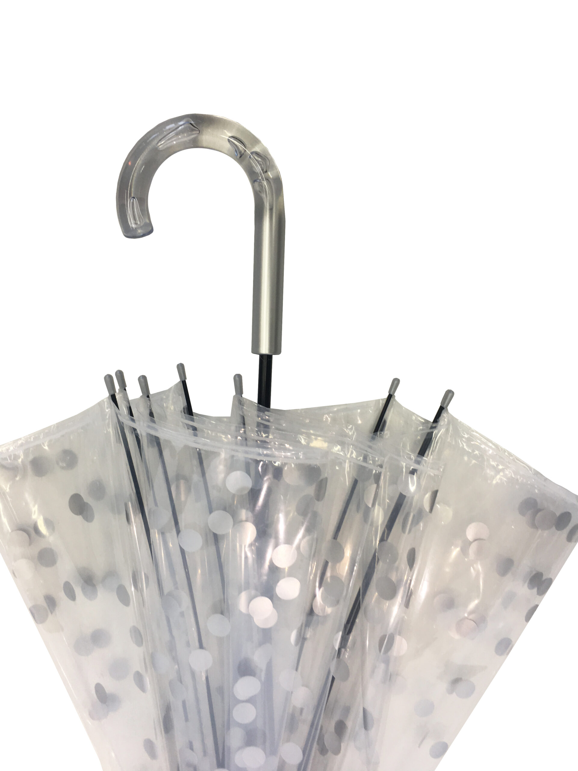 Parapluie Cloche Transparent Bord Blanc